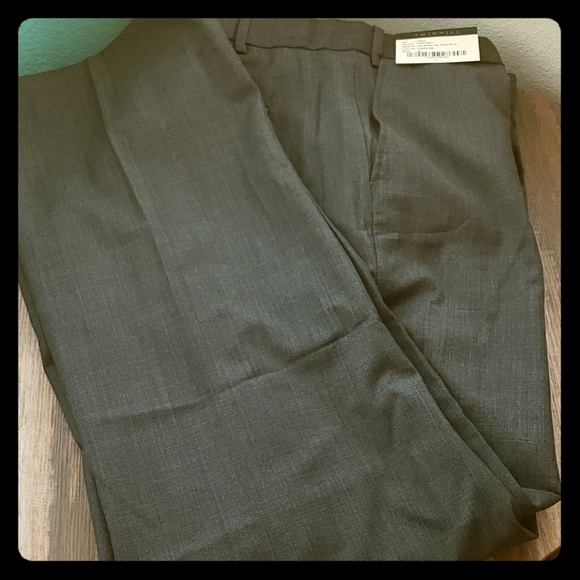 Twinhill Style MP301HDT Charcoal Tweed Dress Pants Size 44W 29L - Picture 1 of 7